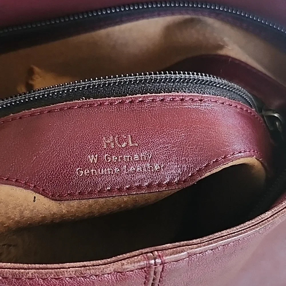 HCL Germany Luxury Y2K Boho Chic Indie Sleaze Slouchy Stamped Leather Hobo Bag